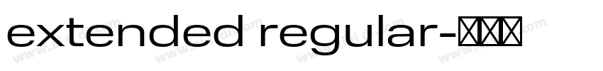 extended regular字体转换